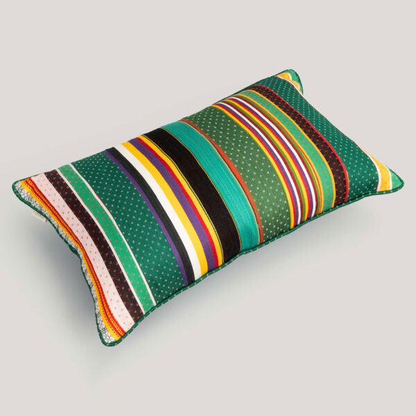 Lopa Multi Mashru Handwoven Cotton / Viscose Cushion Cover