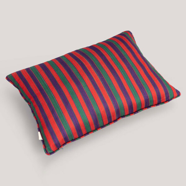 Kritika Violet Mashru Handwoven Cotton / Viscose Cushion Cover
