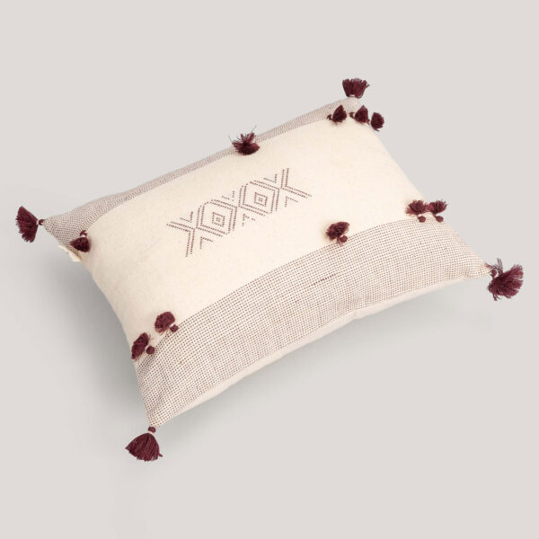 Padma Ivory Handwoven Cotton Cushion Cover