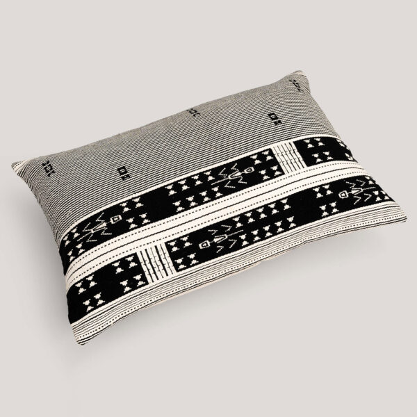 Tripta Charcoal Naga Handwoven 100% Cotton Cushion Cover