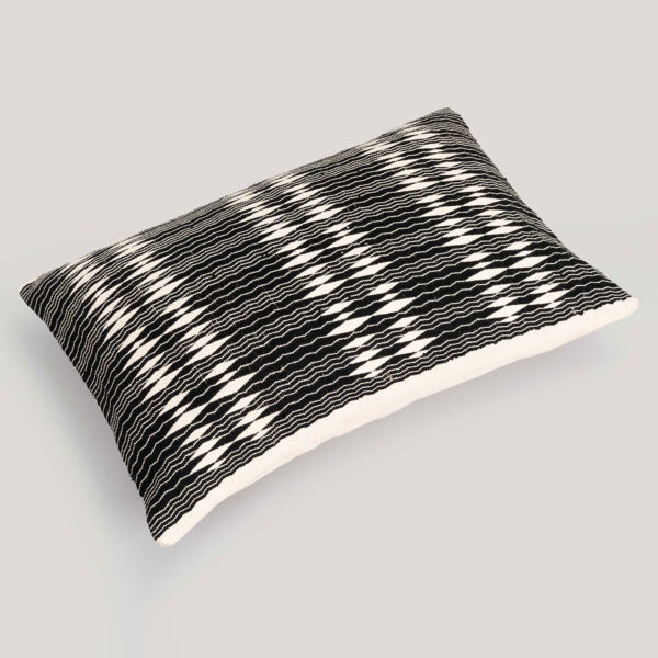 Tira Black Naga Handwoven 100% Cotton Cushion Cover