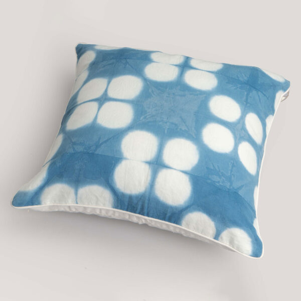 Sera Blue Resist Dyed 100% Cotton Cushion Cover