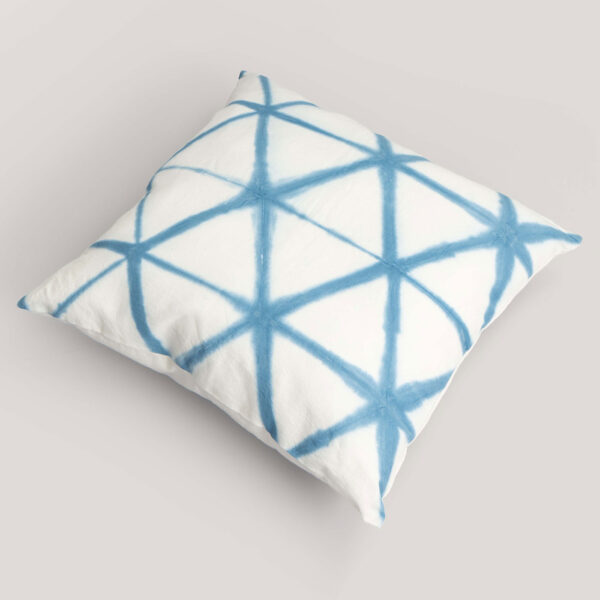 Trina Blue Resist Dyed 100% Cotton Cushion Cover