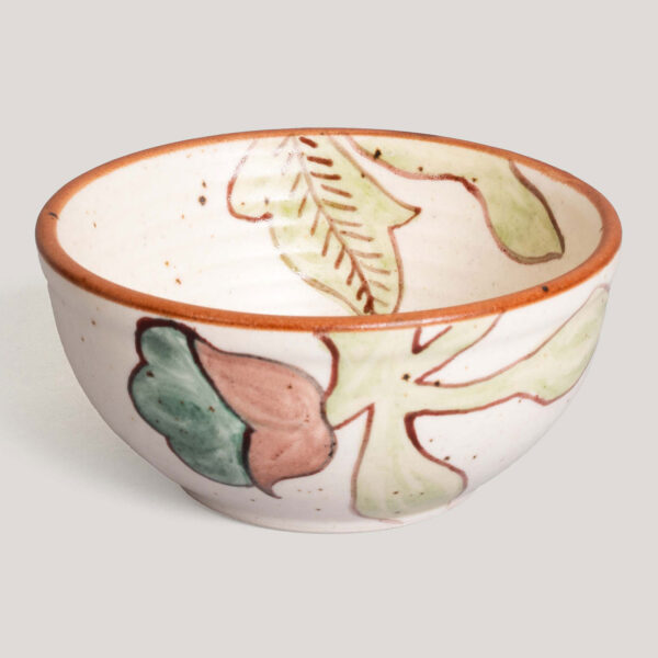 Geeth Ivory / Rust Handpainted Ceramic Katori (Set of 4)