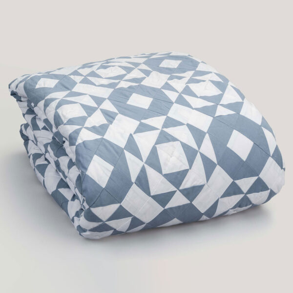 Jiyo Gray Patchwork Cotton Quilt