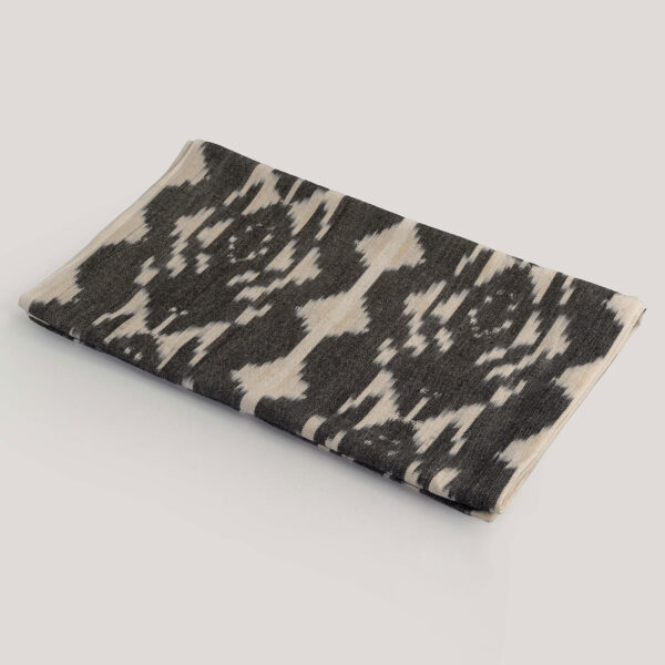 Taj Black Ikat Handwoven 100% Cotton Table Runner