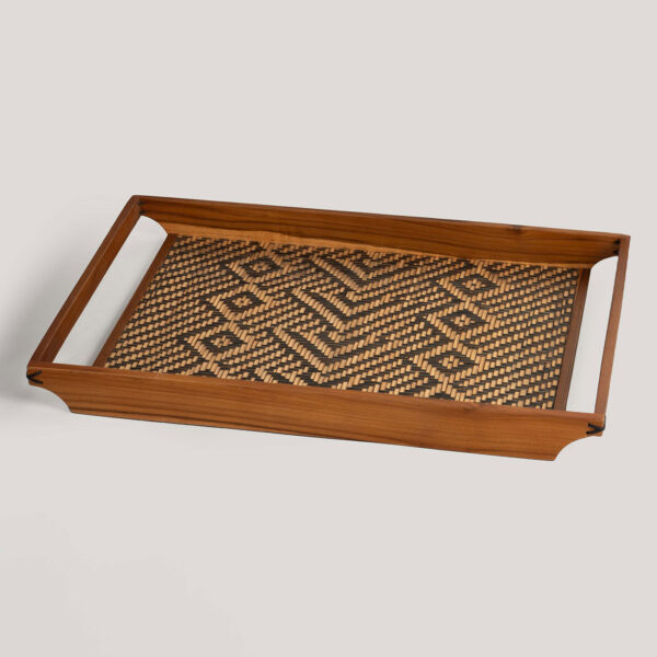 Sanya Black / Ecru Natural Fibre Handwoven Tray