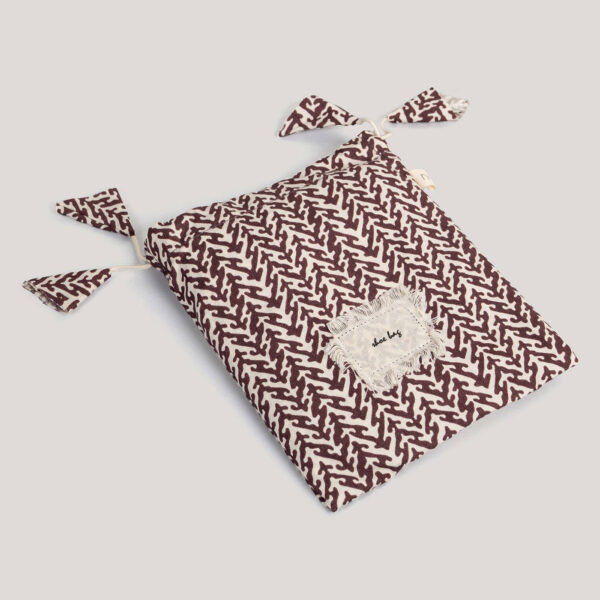 Manjaro Brown Printed Cotton Shoe Bag