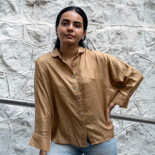 Minal Tea Natural Dyed Handloom Silk Top